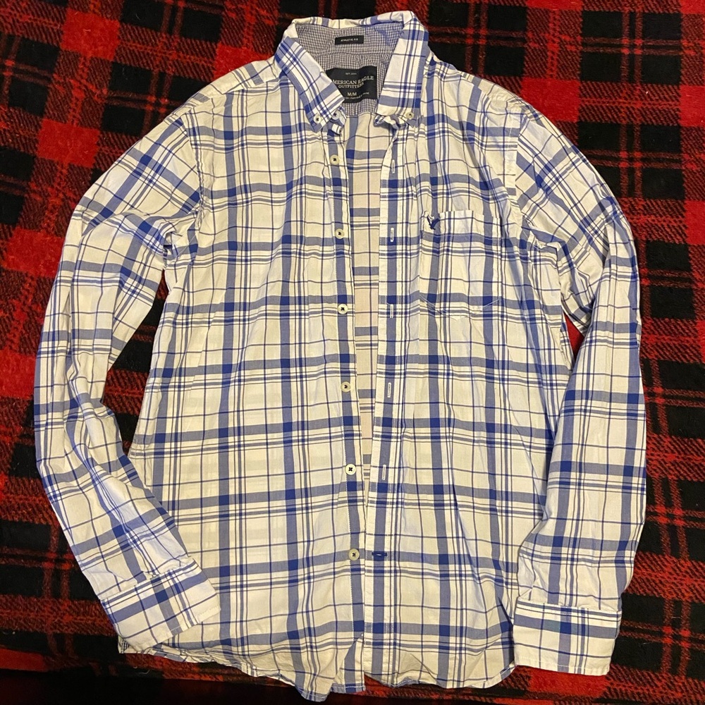 American Eagle plaid button down